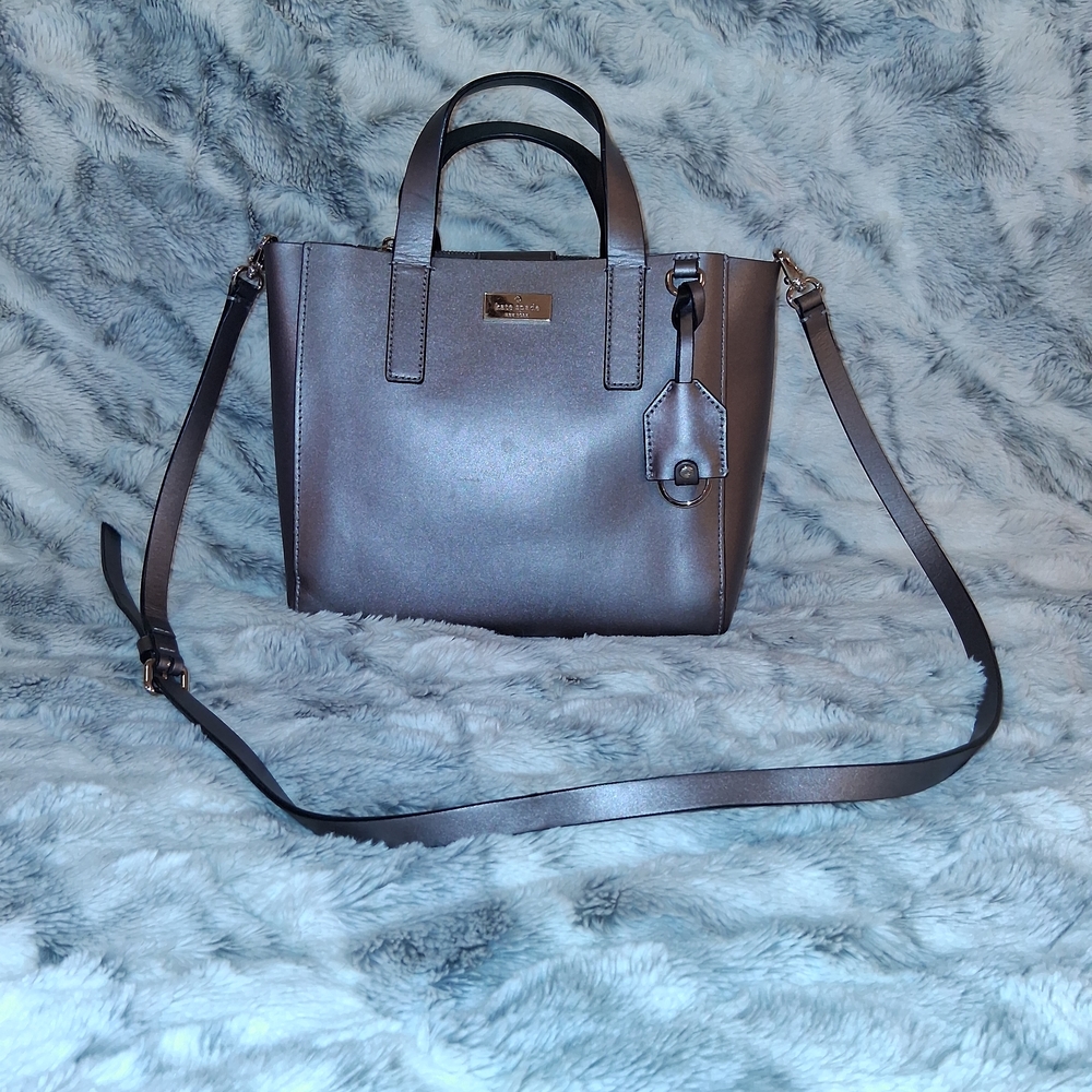 Kate Spade Gunmetal Matalic Nele Putnam Drive Tote